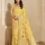 Yellow weaving silk blend saree
