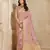 Light pink weaving silk blend saree