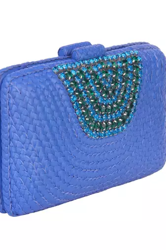 Blue bloom clutch