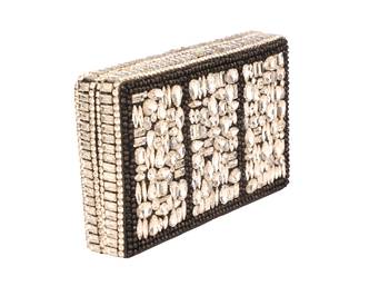 Multicolor crystal noir  clutch 2