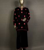 Black embroidered kurta set