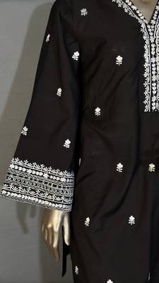 black embroidered kurta set 2