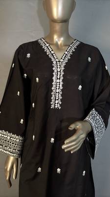 black embroidered kurta set 3