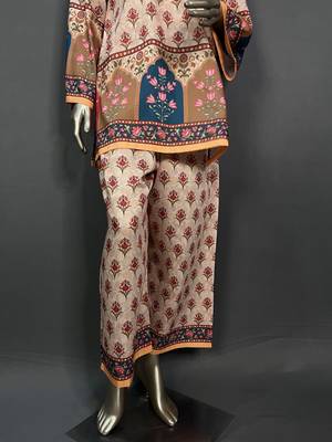 cream printed kurta set 2