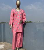 Pink embroidered kurta set