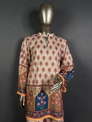 cream printed kurta set 5