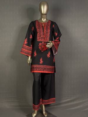 Black mumtaz oversized printed kurta set 1
