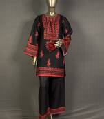 Black mumtaz oversized printed kurta set
