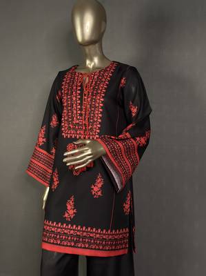 Black mumtaz oversized printed kurta set 2