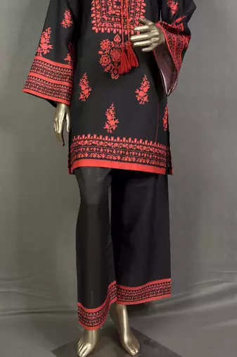 Black mumtaz oversized printed kurta set