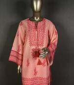 Salmon pink mumtaz oversized printed kurta set