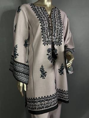 Beige mumtaz oversized printed kurta set 4