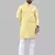 Yellow embroidery silk kurta for men