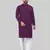 Purple jecquard polyster kurta for men
