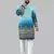 Blue rayon crochet printed kurta for men