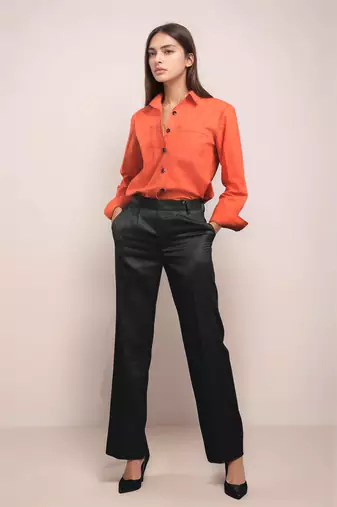 Orange cotton shirt