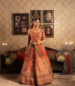 Orange Bridal Lehenga choli