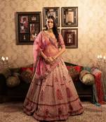 Pastel pink Bridal Lehenga choli