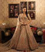 Grey Multicolour Bridal Lehenga choli