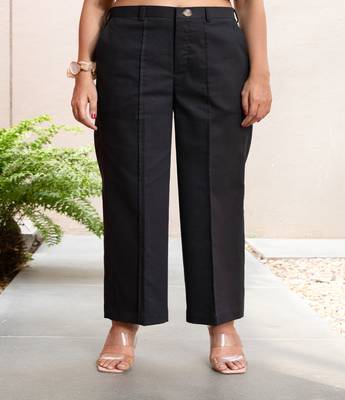 Black  cotton  formal pants 1