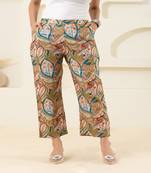 Abstract multicolour printed paisley cotton  pant
