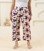 Off white printed cotton  pant