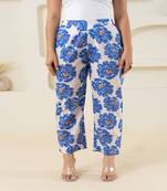 Off white printed cotton  pant