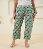 Multicolour Cotton Abstract Printed Pant