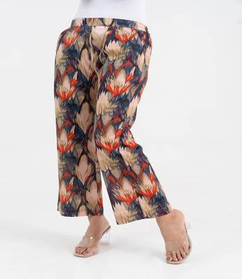 Abstract printed broad fit cotton  pant 2