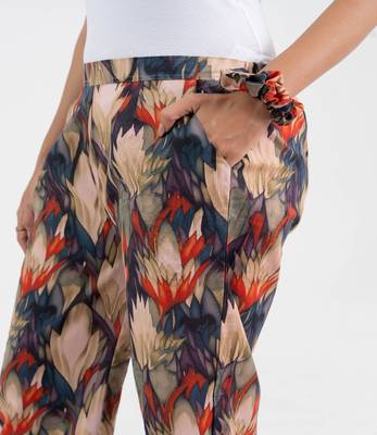 Abstract printed broad fit cotton  pant 4