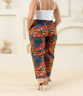 Abstract printed multi-colour cotton  pant 2