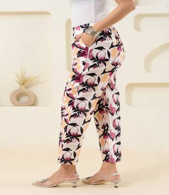 Off white printed cotton  pant 2