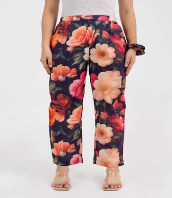 Bold floral printed cotton  pant 3