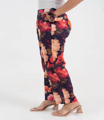 Bold floral printed cotton  pant 4