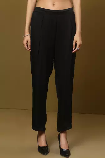 Black cotton modal kurta set