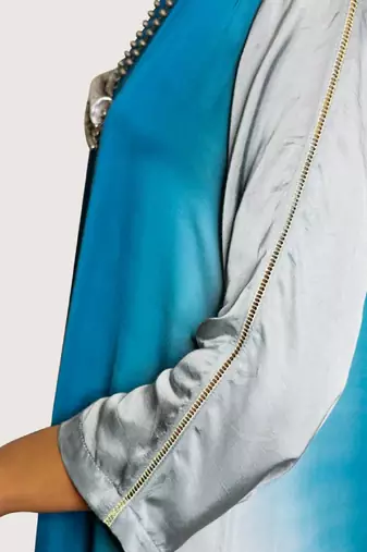 Blue ombre modal asymmetric kurta