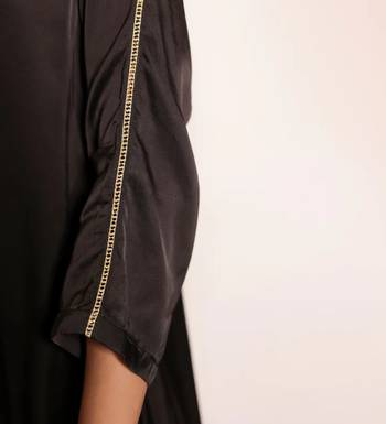Black ombre modal asymmetric kurta 3