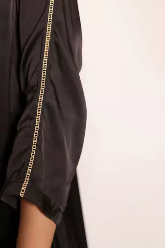Black ombre modal asymmetric kurta