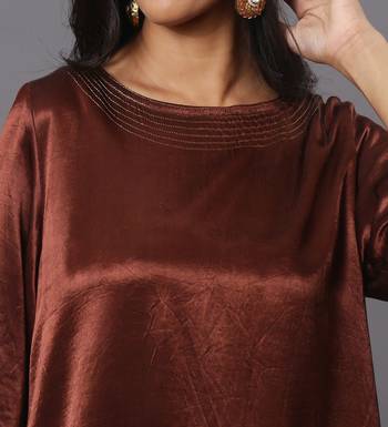 Colour block mashru silk kurta set 3