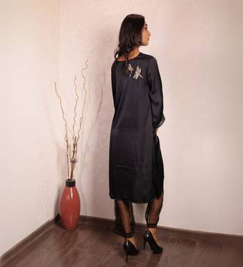 Black sheer dragonfly modal co-ord set 2
