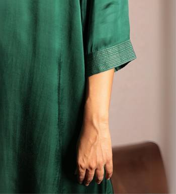 Dark green sheer buta modal co-ord set 3