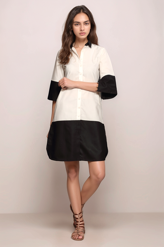 Black and white tunic shirt