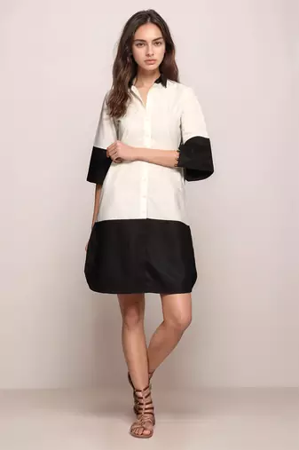 Black and white tunic shirt