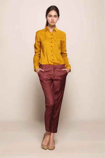 Mustard panel shirt