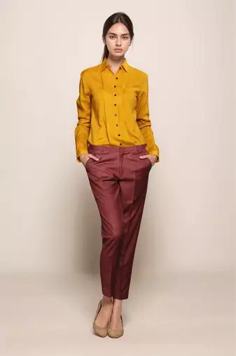 Mustard panel shirt