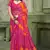 Pink bandhani printed borderless saree with unstitch blouse