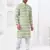 Green rayon cotton with digital printed kurta for mens wear
