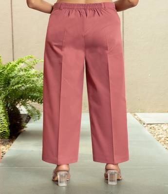 Mauve  cotton  formal pants 2