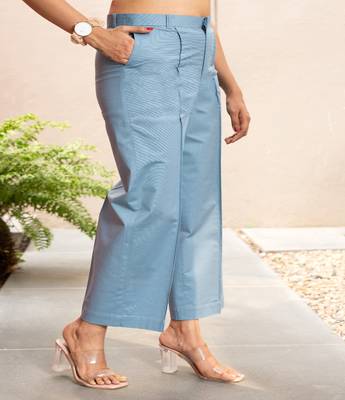 Light blue  cotton  formal pants 2