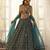 Teal Green Chiffon Embroidered Lehenga
